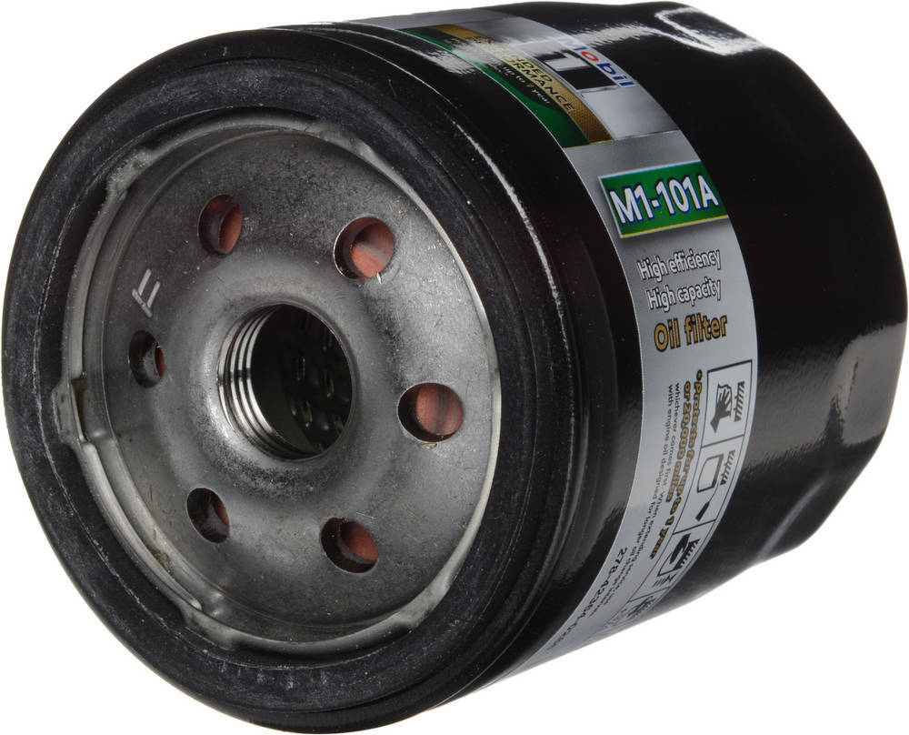 Mobil 1 M1-101A Oil Filter, Extended Performance, Canister, Screw-On, 3.400 in Tall, 18 mm x 1.5 Thread, Steel, Black Paint, Various Applications, Each