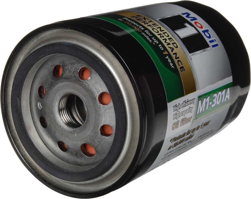 Mobil 1 M1-301A Oil Filter, Extended Performance, Canister, Screw-On, 5.370 in Tall, 3/4-16 in Thread, Steel, Black Paint, Various Applications, Each