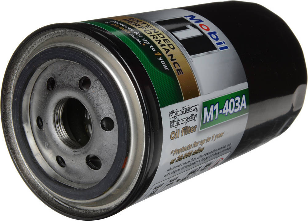 Mobil 1 M1-403A Oil Filter, Extended Performance, Canister, Screw-On, 6.830 in Tall, 1-16 in Thread, Steel, Black Paint, Dodge, Each