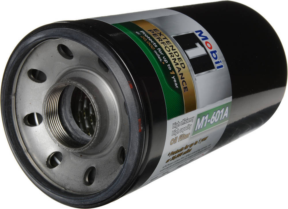 Mobil 1 M1-601A Oil Filter, Extended Performance, Canister, Screw-On, 8.125 in Tall, 1-1/2-16 in Thread, Steel, Black Paint, Ford Fullsize Truck 1995-2003, Each