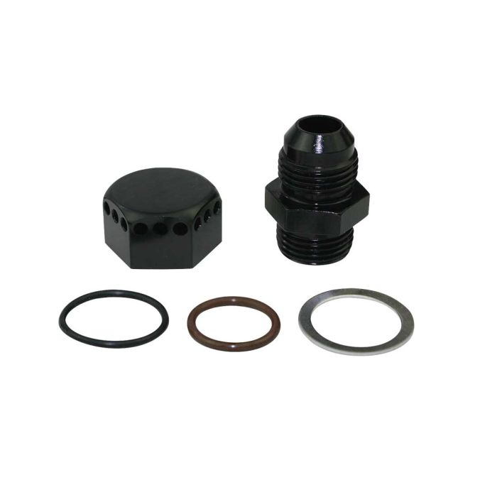 Moroso 22627 - Positive Seal Vented Fitting 8an - Black