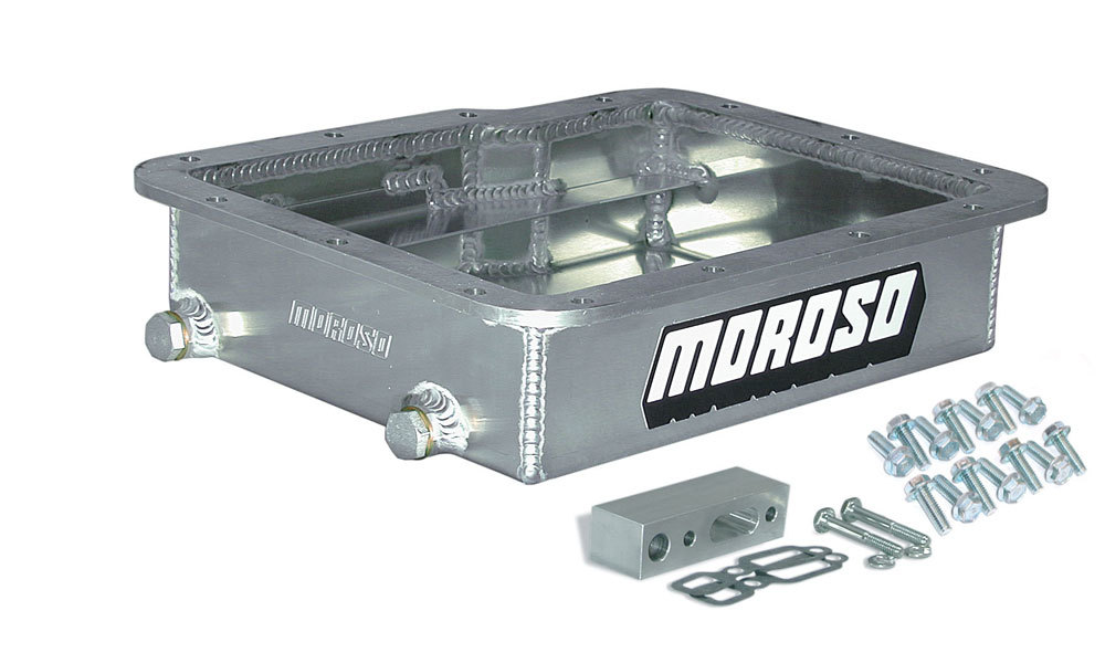 Moroso 42000 Transmission Pan, 3-1/16 in Deep, Aluminum, Natural, Powerglide, Each