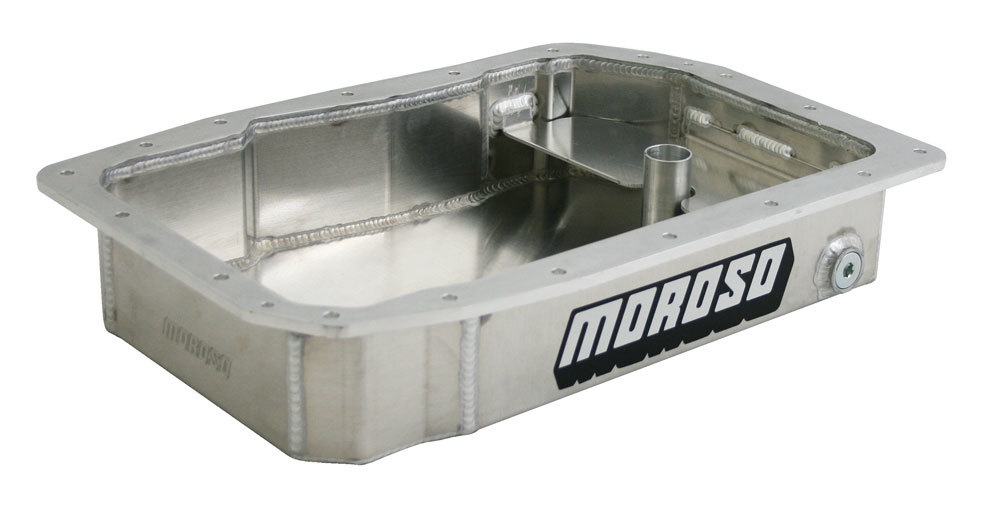 Moroso 42030 Transmission Pan, 3-5/16 in Deep, Magnetic Drain Plug, Aluminum, Natural, GM 6L80, Kit