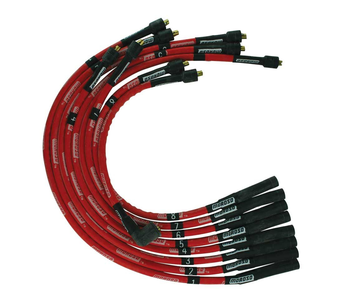 Moroso 52556 - Ultra Plug Wire Set SBM 273-360 Red