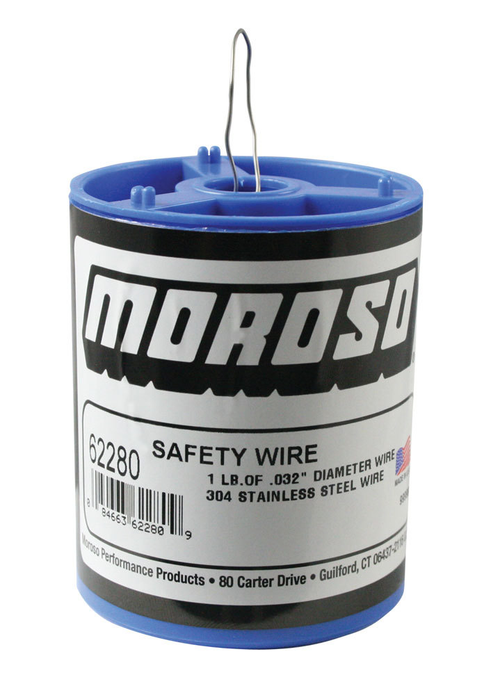 Moroso 62280 - Safety Wire, 0.032 in Diameter, Stainless, 1 lb, Each