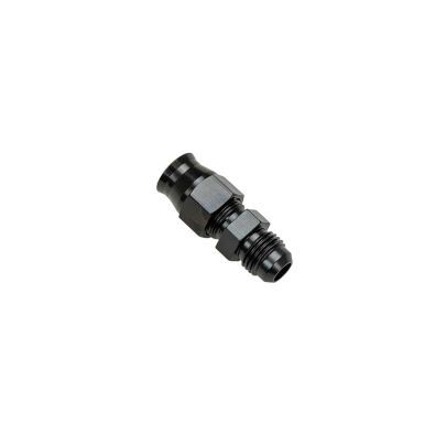Moroso 65350 Fitting, Tube End, Straight, 6 AN Male to 3/8 in Tubing, Aluminum, Black Anodized, Each