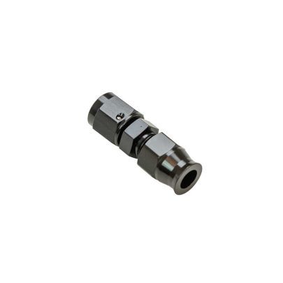Moroso 65353 Fitting, Tube End, Straight, 6 AN Female to 3/8 in Tubing, Aluminum, Black Anodized, Each
