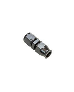 Moroso 65354 Fitting, Tube End, Straight, 8 AN Female to 1/2 in Tubing, Aluminum, Black Anodized, Each