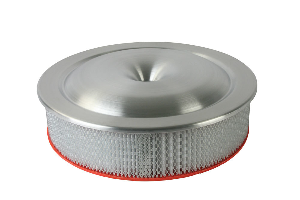 Moroso 65920 Air Cleaner Assembly, 16 in Round, 2-1/2 in Tall, 7-5/16 in Carb Flange, Drop Base, Aluminum, Kit