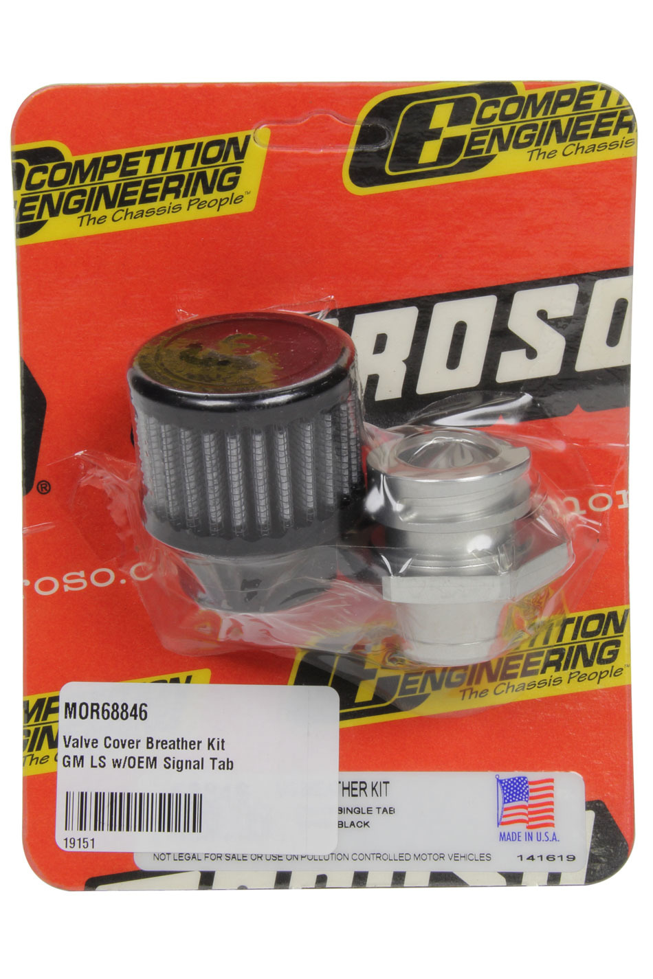 Valve Cover Breather Kit GM LS w/OEM Signal TabMOR68846