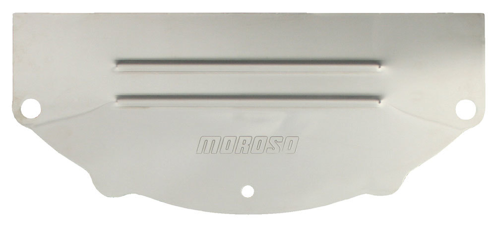 Moroso 71161 Transmission Dust Cover, Stainless Steel, Standard Transmission, Mopar Gen III Hemi, Each