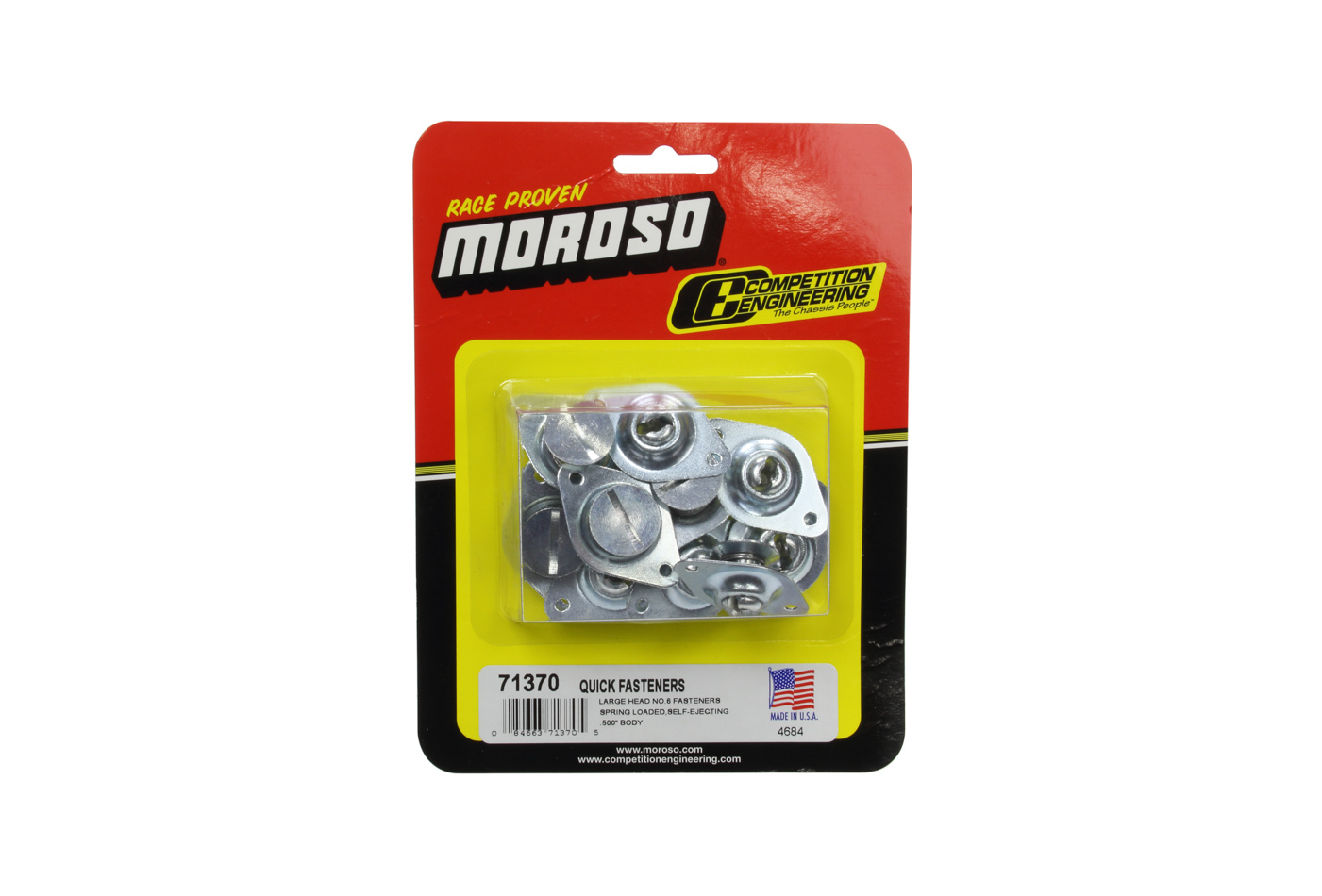 Moroso 71370 Quick Turn Fastener, Self Ejecting, Large Head,
