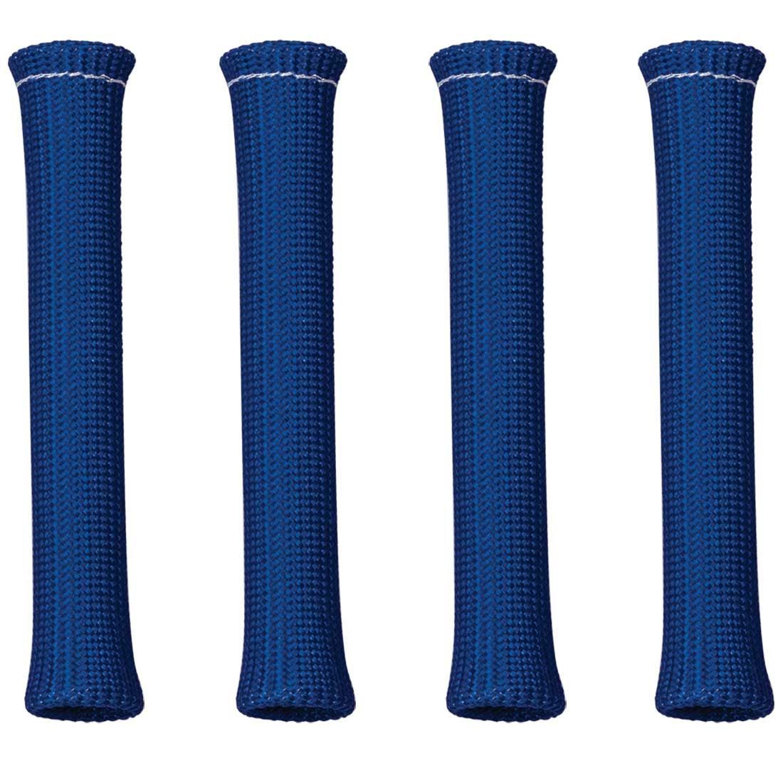 Moroso 71974 Spark Plug Boot Sleeve, 3/4 in ID, 7-1/2 in Long, High Temperature, Braided Fiberglass, Blue, Set of 4