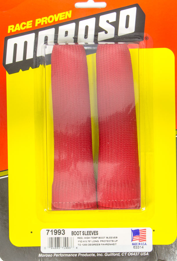 Moroso 71993 - Hi-Temp Boots Sleeves - Red (Pair)
