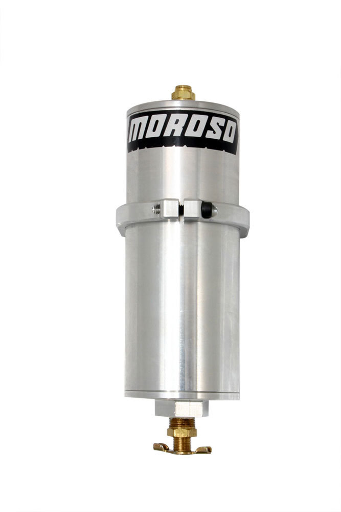 Moroso 85505 Recovery Tank, Coolant, 1 qt, 3/8 in Hose Inlet, Petcock Drain, Billet Mount, Aluminum, Polished, Universal, Each