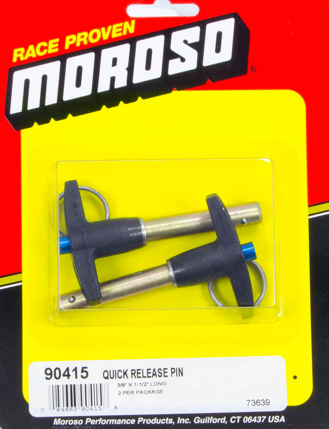 Moroso 90415 Quick Release Pin, 3/8 in Diameter, 11/2 in Lo