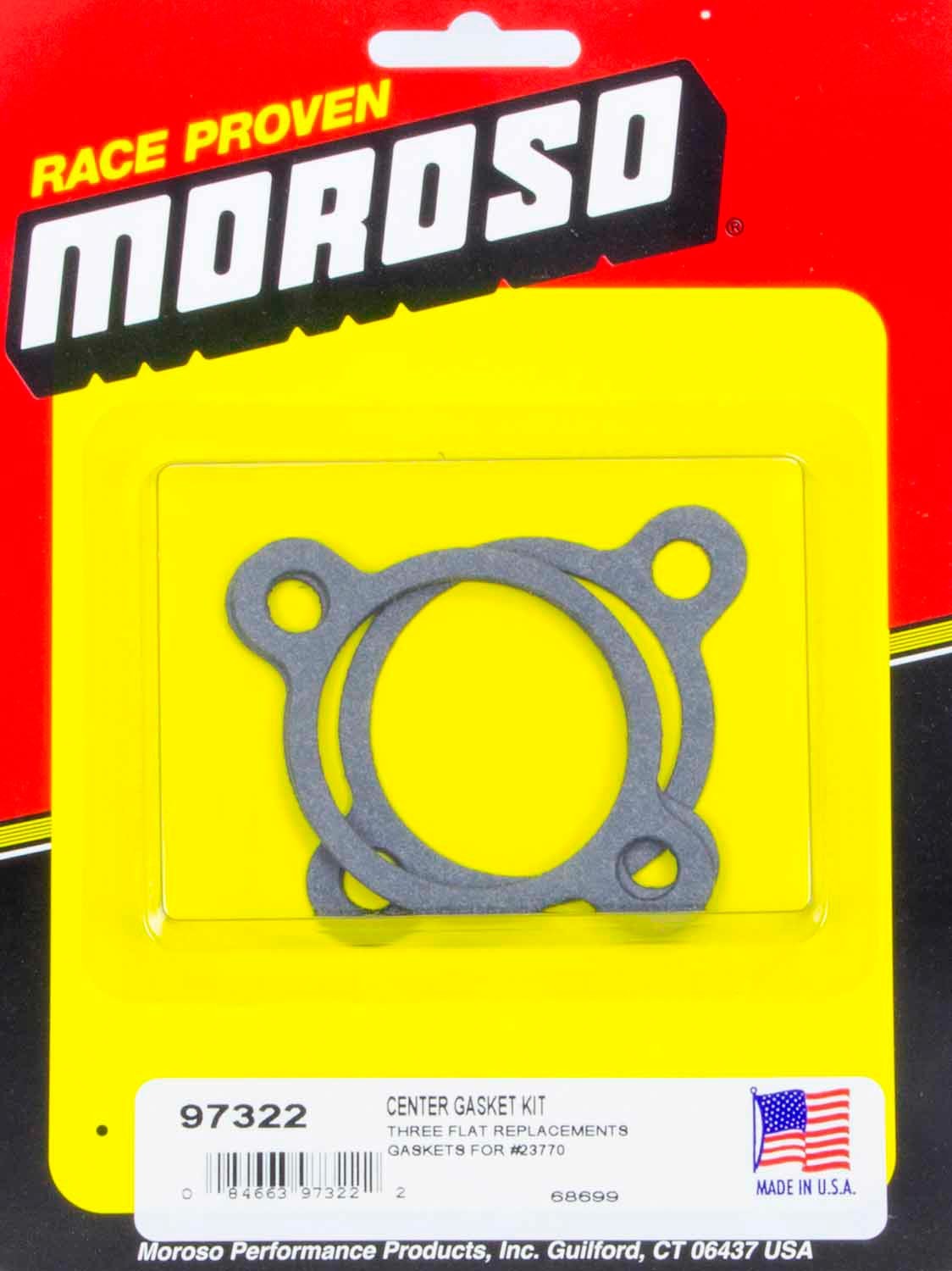 Moroso 97322 Oil Bypass Plate Gasket, Moroso Style Oil Filter Bypass Plate, Each