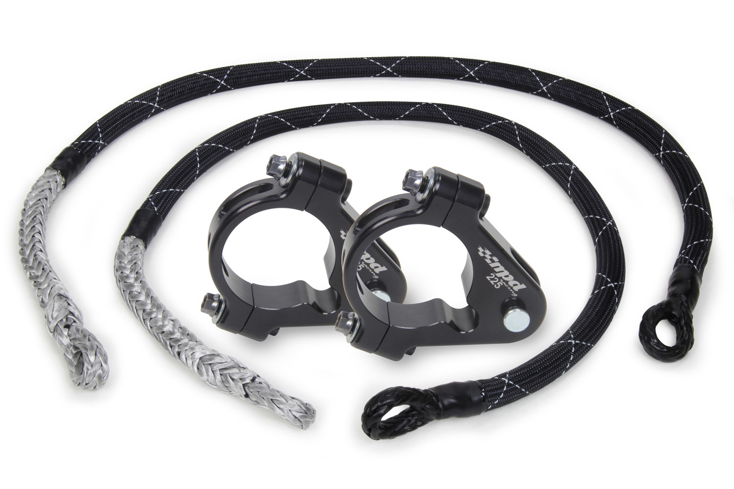 MPD Racing 10502 Axle Tether, Clamp / Hardware Included, Aluminum, Black Anodized, 2-1/4 in Axle Tube, Kit