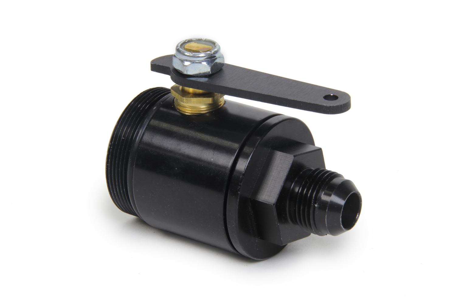 MPD Racing 73850 Shutoff Valve, Fuel Shutoff, In-Line, 10 AN Male Inlet, Aluminum, Black Anodized, MPD Fuel Filter, Each