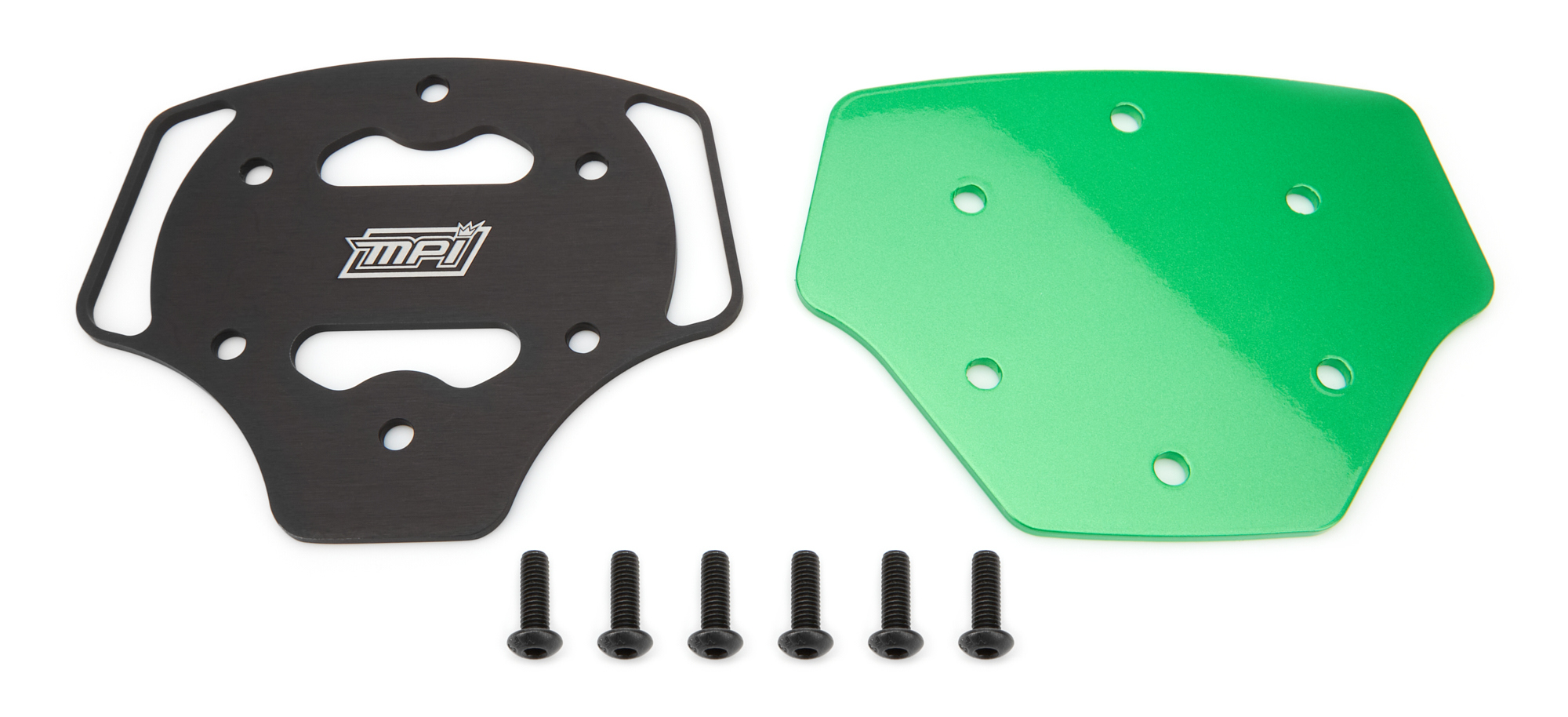 Steering Wheel Center Plate Cover - Aluminum - Green / Black - MPI F Steering Wheels - Each