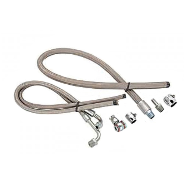 March Performance P3222 Power Steering Hose Kit, Reusable Ends, Braided Stainless, GM Steering Box Pre 1978, GM Power Steering Pump, Kit