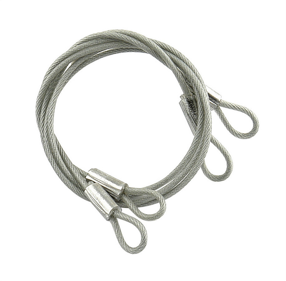 Mr. Gasket 1213 Hood Pin Lanyard Cable, 24 in Long, Steel, Coated, Hairpin Style Hood Pins, Pair