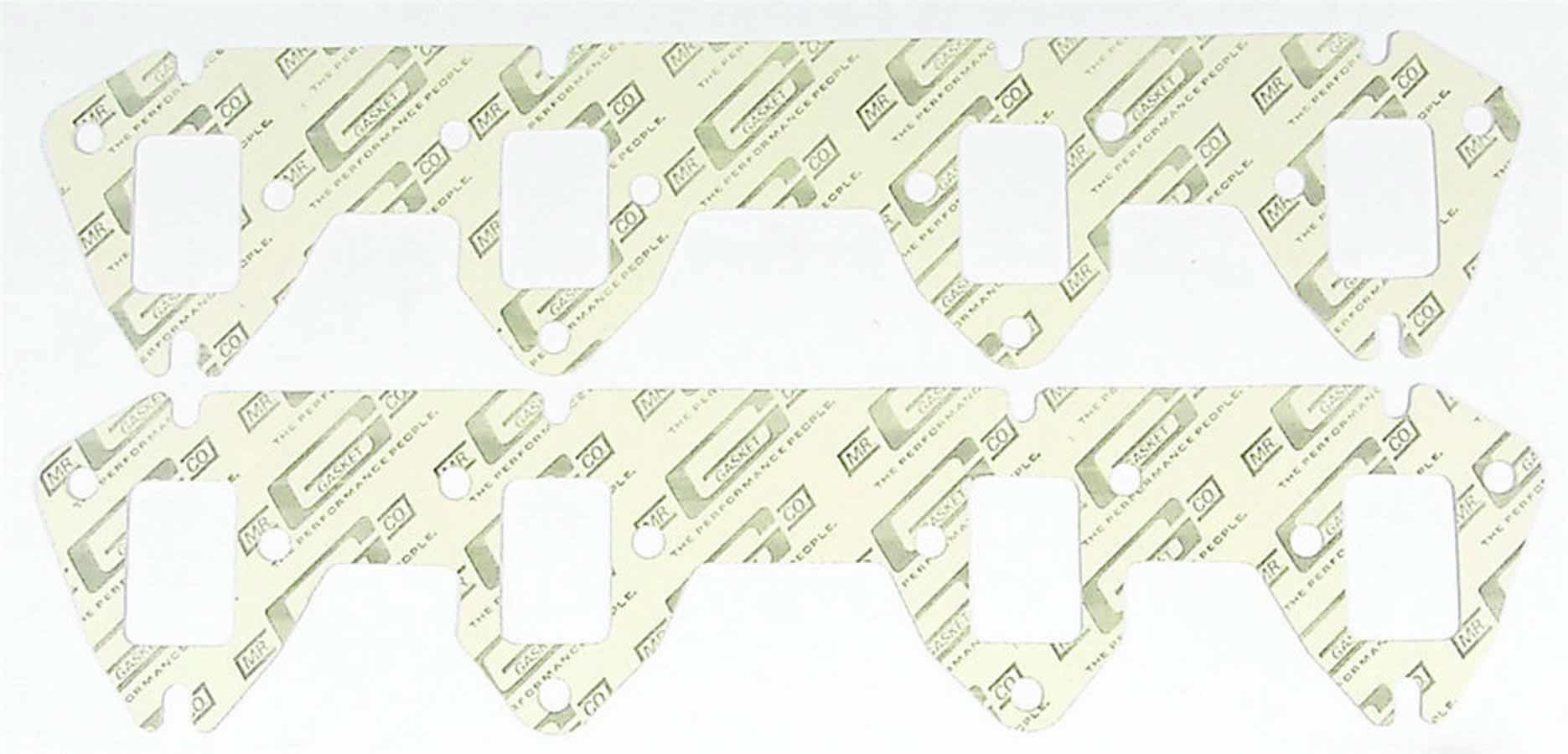 Exhaust Manifold / Header Gasket - Performance - 1.380 x 2.050 in Rectangle Port - Composite - 16-Bolt Holes - Ford FE-Series - Pair