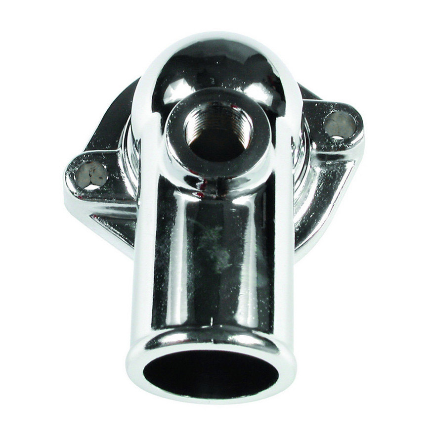 Mr. Gasket 2664 Water Neck, 90 Degree, 1-1/2 in ID Hose, Gasket / Hardware Included, Steel, Chrome, Big Block Ford, Each