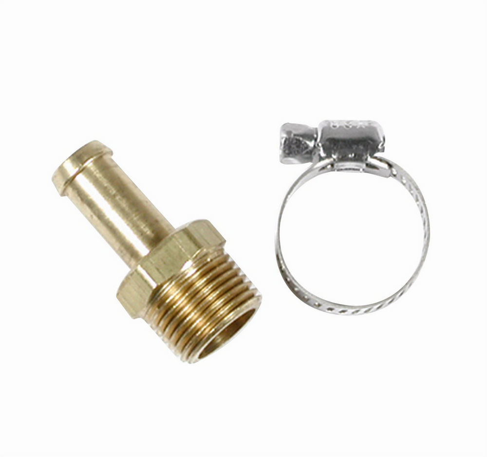 Mr. Gasket 2965 Fitting, Adapter, Straight, 3/8 in Hose Barb to 3/8 in NPT Male, Brass, Natural, Each