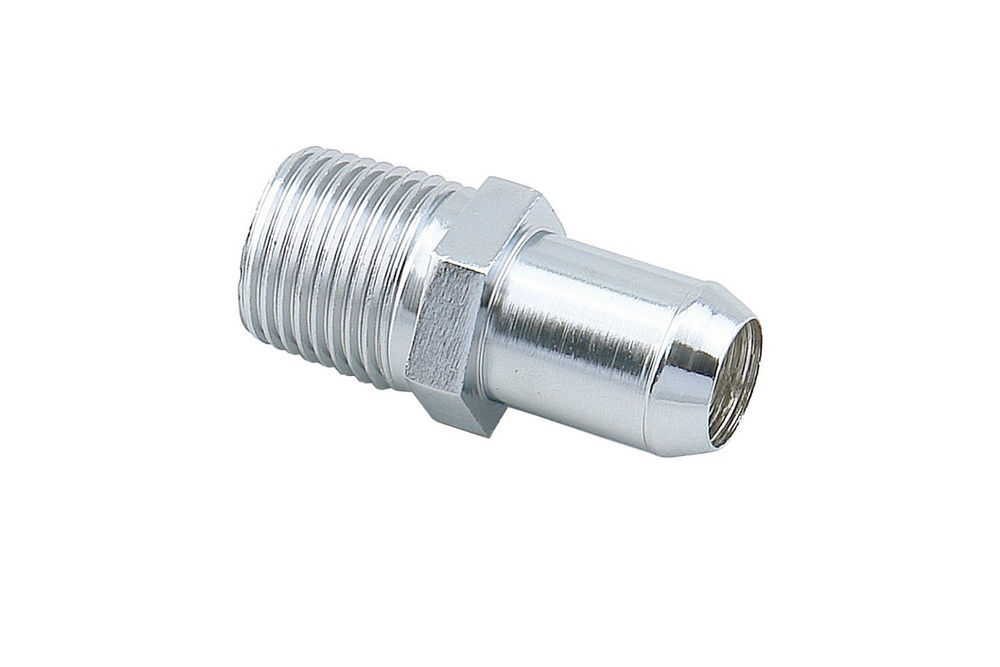 Mr. Gasket 9744 Fitting, Adapter, Straight, 5/8 in Hose Barb to 1/2 in NPT Male, Steel, Chrome, Heater Hose, Each