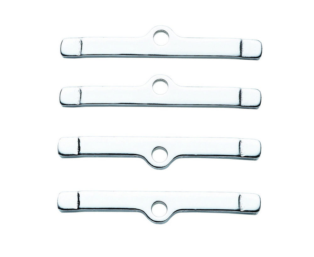 Mr. Gasket 9817 Valve Cover Hold Down Tabs, Competition Long, Steel, Chrome, Universal, Set of 4