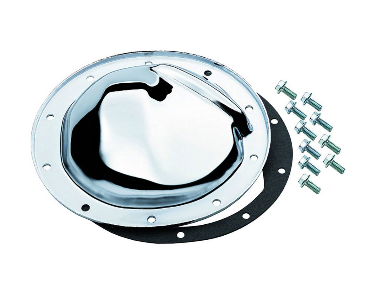 Mr. Gasket 9891 Differential Cover, Gasket / Fasteners included, Steel, Chrome, 8.5 in, GM 10-Bolt, Each