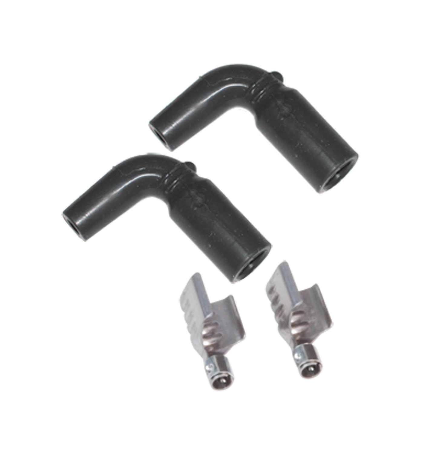 MSD Ignition 3303 Boot / Terminal Kit, Distributor / Coil, 8.5 mm, Black, 90 Degree, Socket Style, GM LT-Series 1992-97, Pair