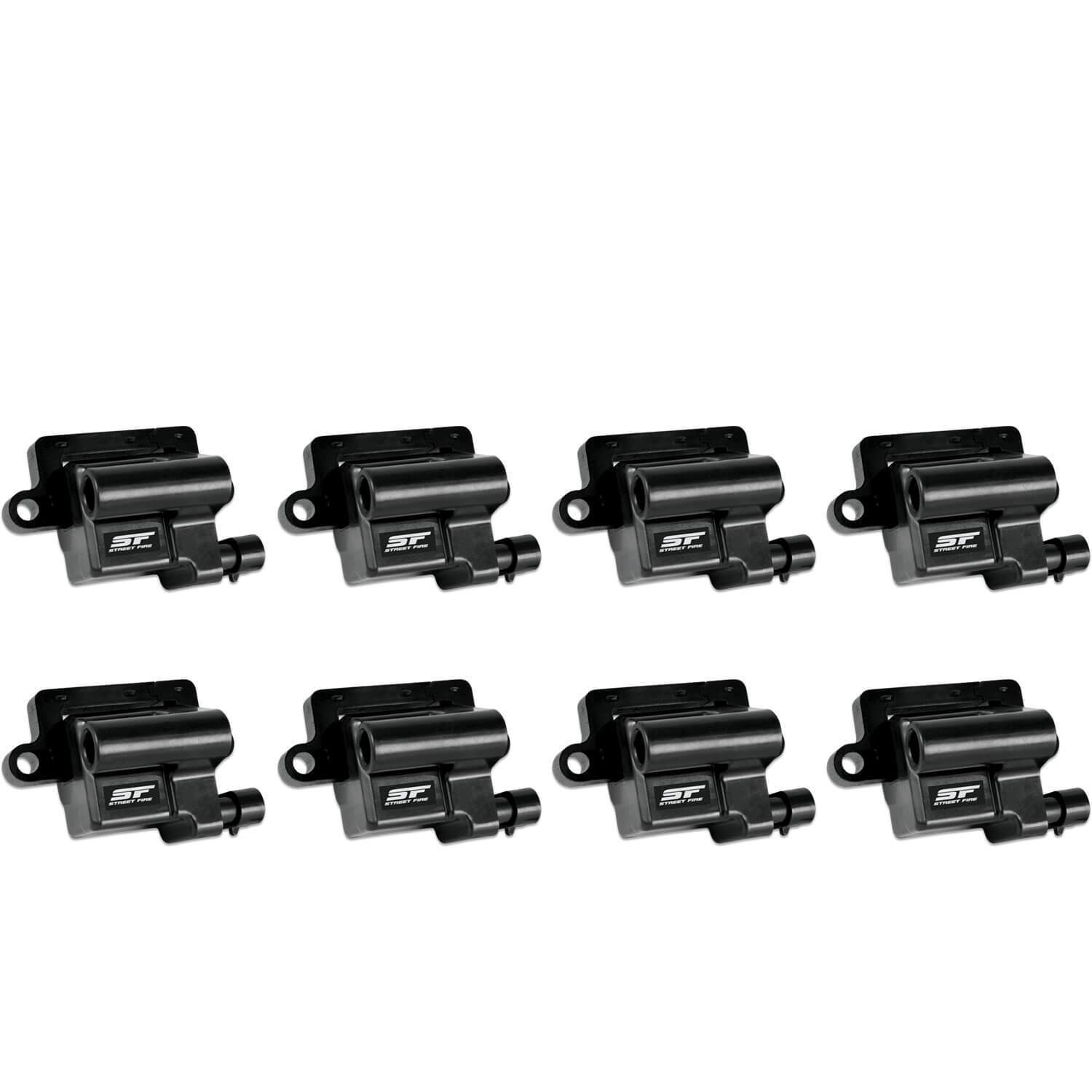 MSD Ignition 55108 Ignition Coil Pack, Street Fire, Female Socket, 48000V, Square, Black, GM LS-Series, Set of 8