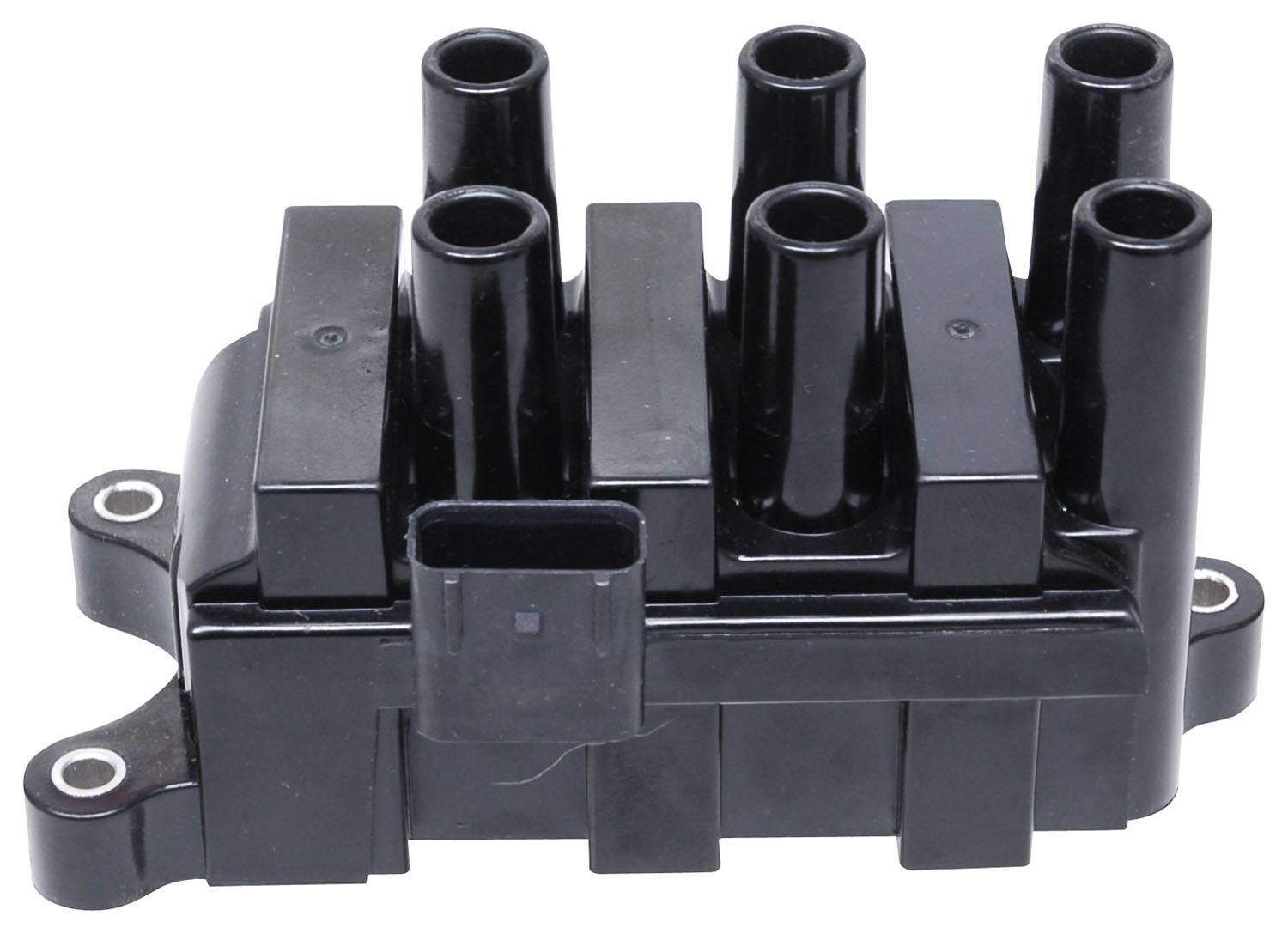MSD Ignition 5529 Ignition Coil Pack, Street Fire, Female Socket, Black / Red, Ford 6-Tower, Each