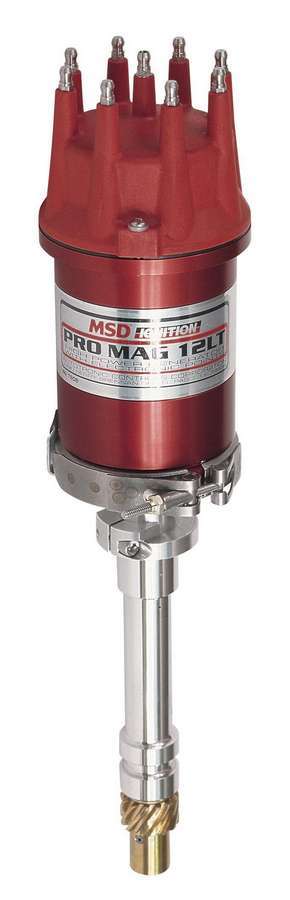 MSD Ignition 7908 Ignition Magneto, Pro Mag 12 LT, Magnetic Pickup, 26 Degree Spark Duration, 40000V, HEI Style Terminal, Red, Chevy V8, Each