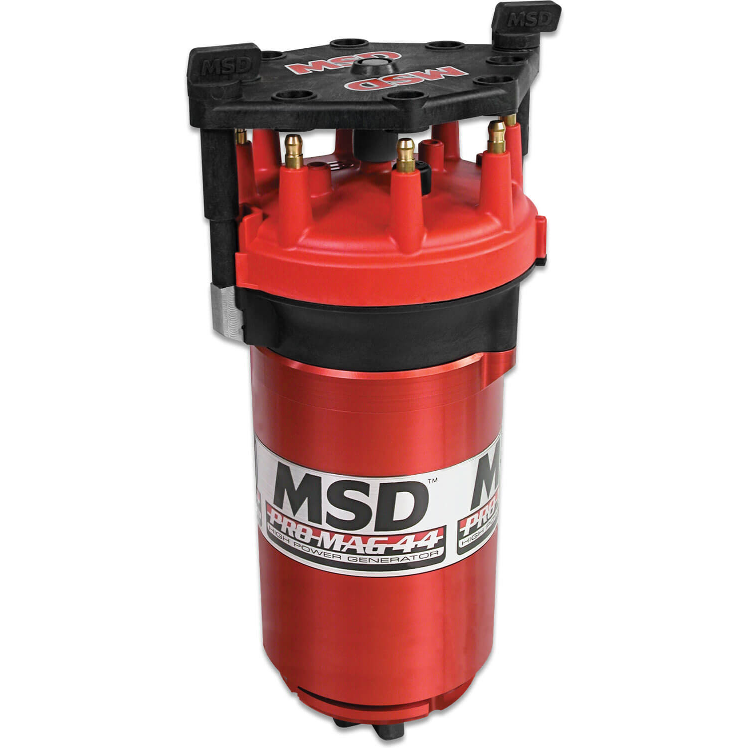 MSD Ignition 8130 Ignition Magneto, Pro Mag 44, Magnetic Pickup, 26 Degree Spark Duration, 50000V, HEI Style Terminal, Red, Clockwise, Universal, Each