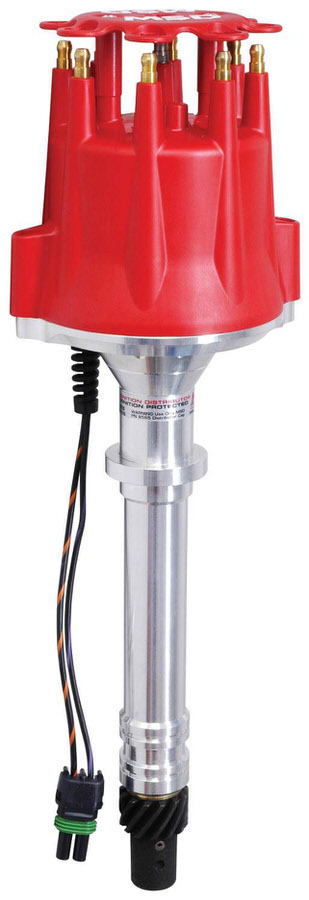 MSD Ignition 8560 Distributor, Pro-Billet, Marine, Magnetic Pickup, Mechanical Advance, HEI Style Terminal, Red, Chevy V8, Each