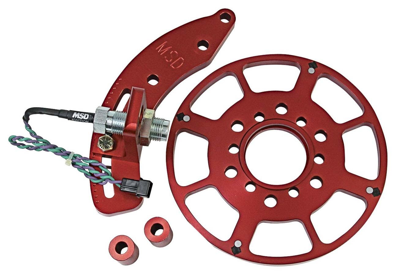 MSD Ignition 8633 Crank Trigger Kit, Flying Magnet, Trigger Wheel / Pickup, 7.250 in Balancer, Small Block Mopar, Kit