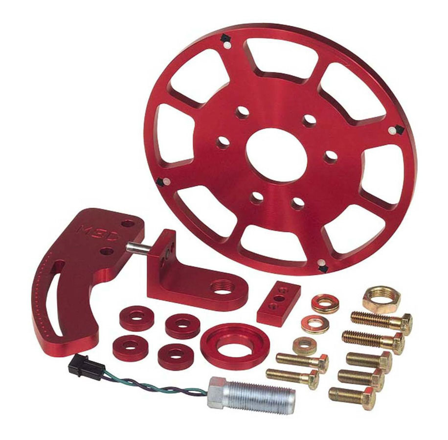 MSD Ignition 8644 Crank Trigger Kit, Flying Magnet, Trigger Wheel / Pickup, 7.250 in Balancer, Big Block Ford, Kit