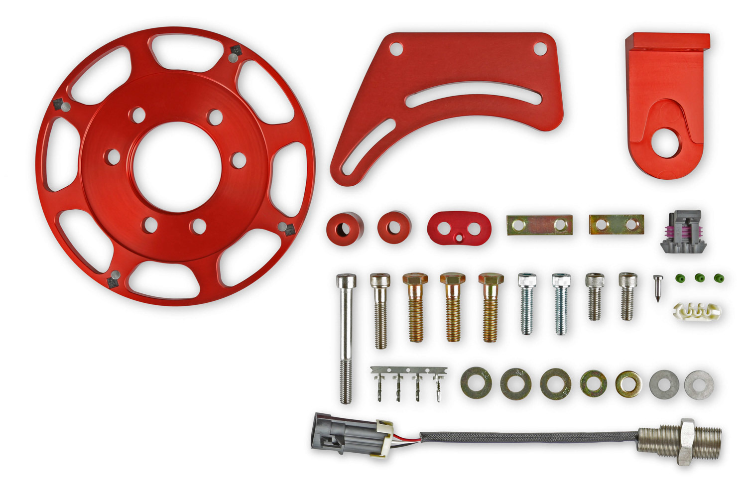 MSD Ignition 8647 Crank Trigger Kit, Flying Magnet, Trigger Wheel / Pickup, 7.000 in Balancer, Ford Coyote, Kit
