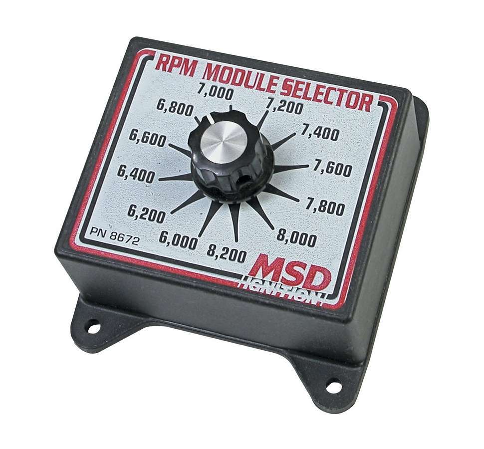 MSD Ignition 8672 RPM Module Selector, 6000-8200 RPM, Dial Selector, 200 RPM Increments, MSD Ignition Boxes, Each