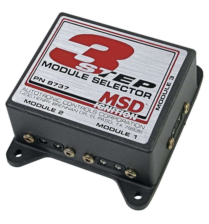 MSD Ignition 8737 Module Selector, 3-Step, RPM Limiter / Retard Selector, MSD Rev Controller / Timing Controller, Each