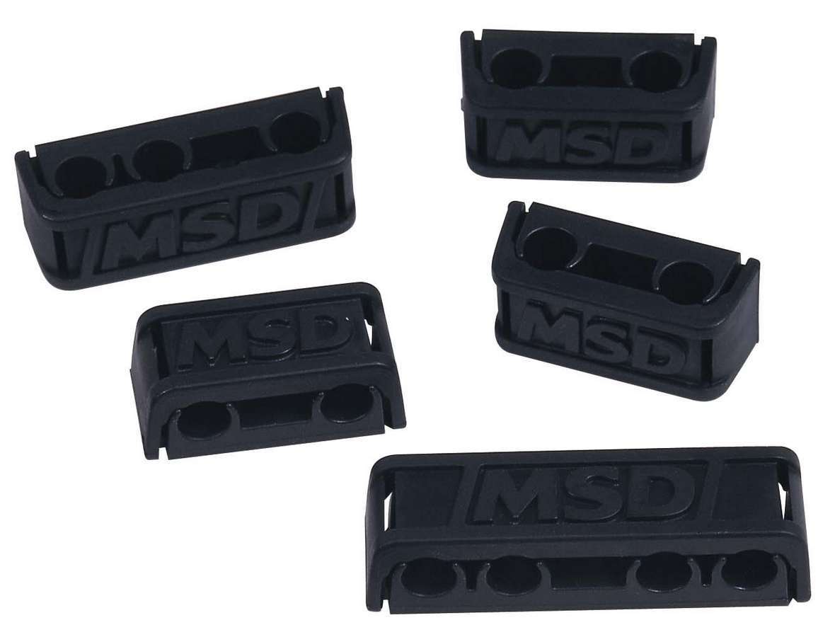 MSD Ignition 8843 Spark Plug Wire Loom, Pro-Clamp, Floating, Clamp Style, Plastic, Black, Set of 6