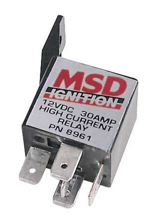 MSD Ignition 8961 Relay Switch, High Current Relay, Single Pole, Double Throw, 30 amp, 12V, Universal, Each