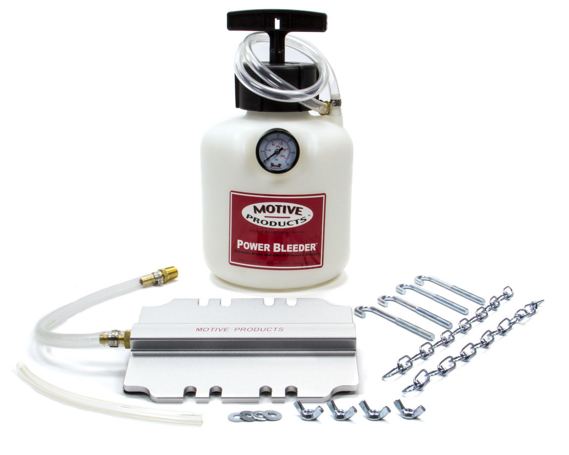 Motive Products 0105 Brake Bleeder, Power Bleeder, Catch Can / Fittings / Hoses / Pump, Early American Rectangular Style, Kit