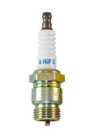 NGK AR6FS Spark Plug, NGK Standard, 18 mm Thread, 0.370 in Reach, Tapered Seat, Stock Number 3323, Resistor, Each