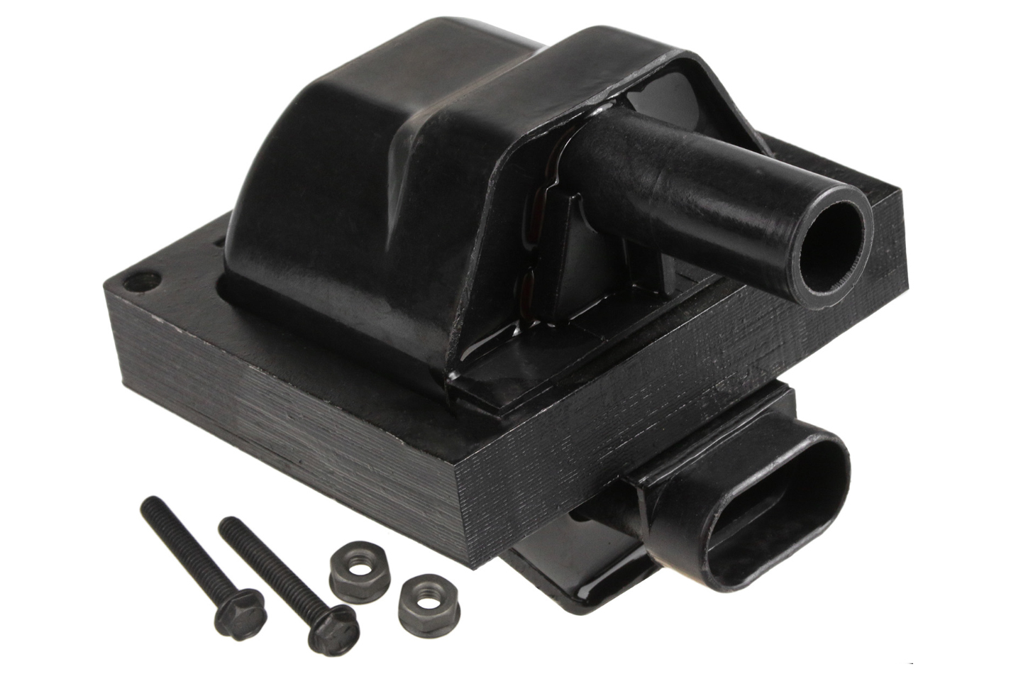 NGK U1094 Ignition Coil, Male HEI Style, OE Specs, 3 Blade Terminal, Electronic Ignition, Black, Each