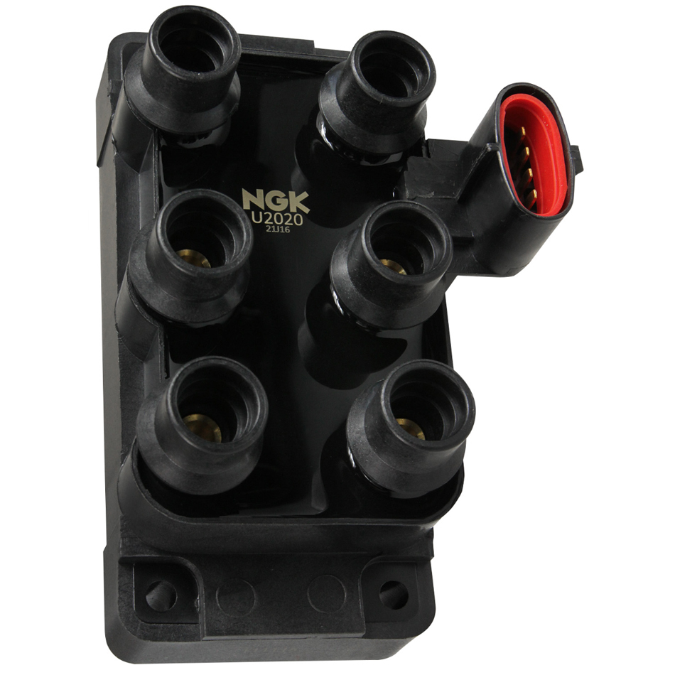 NGK U2020 Ignition Coil, Male HEI Style, Coil Pack, OE Specs, Black, Each