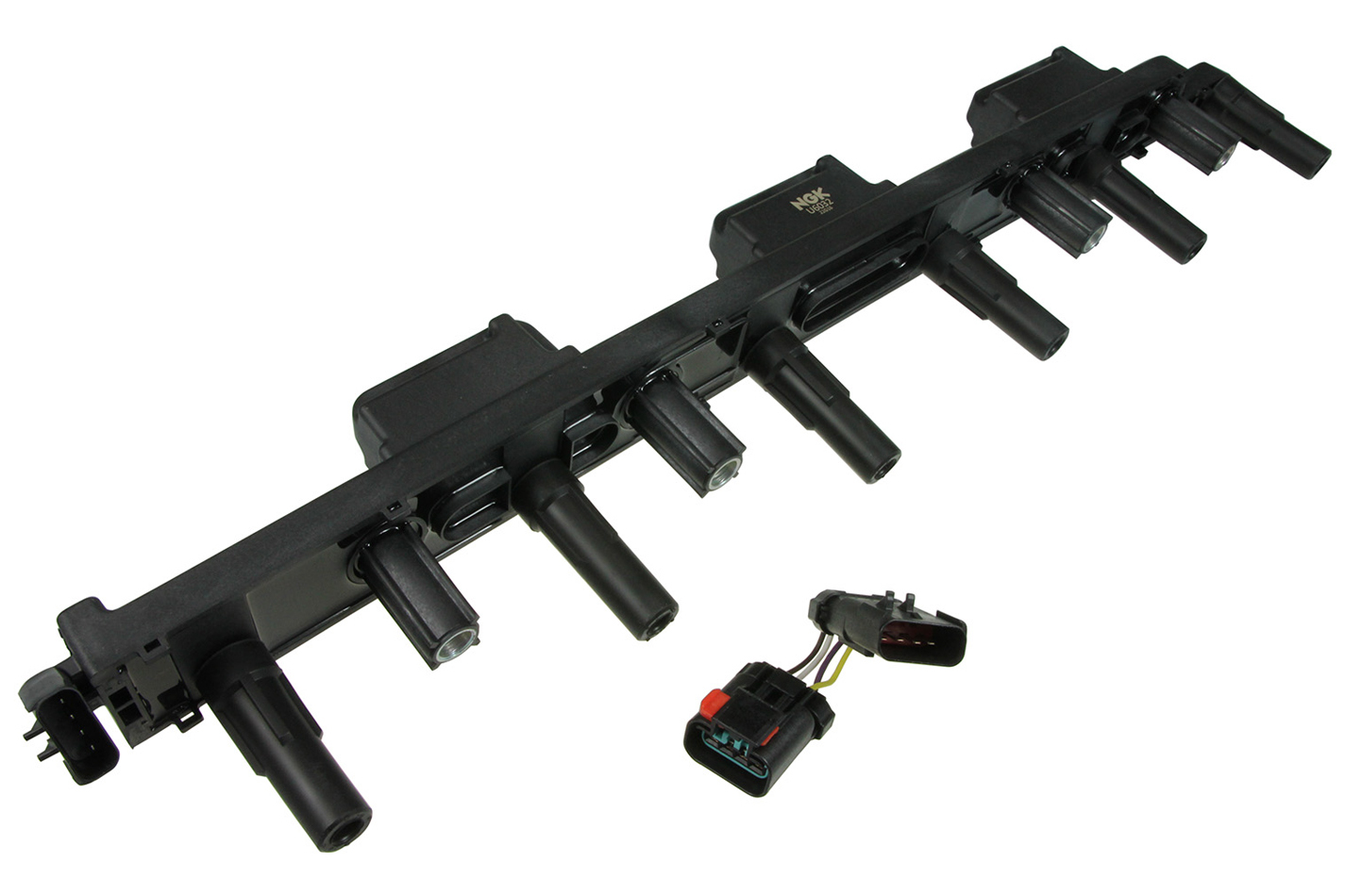 NGK U6032 Ignition Coil Pack, Coil-On-Plug Rail System, OE Specs, Black, Each